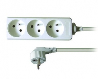 SOLIGHT PP06 prodlužovací kabel 3 zásuvky, 10m 3x1,5mm2 - bílý