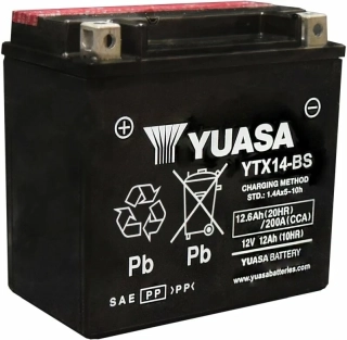 YUASA YTX14-BS 12V 12Ah 200A motobaterie