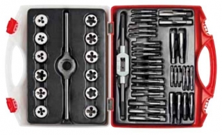 Bučovice Tools Závitníky a závitová očka M3 - M12x1,5, sada 26 dílů