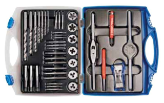 Bučovice Tools 330-120 (M3) Závitníky a závitová očka M3 - M12, vrtáky 2,5-10,2 mm, sada 26 dílů