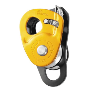 PETZL JAG TRAXION dvojitá výstupová kladka s blonkantem