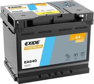 EXIDE Premium 12V 64Ah 640A, EA640
