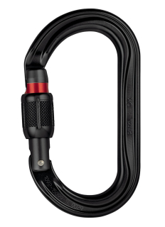 PETZL OK SCREW LOCK karabina ovál se šroubovací pojistka ČERNÁ