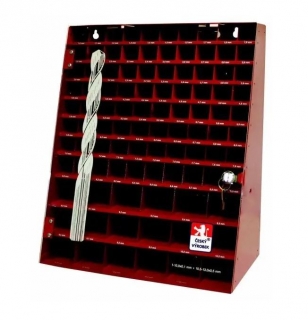 Skříňka - stojan na vrtáky 1,00-10,0x0,1+10,5-13,0x0,5, červený nebo modrý - Nástroje.cz SP0100-1300