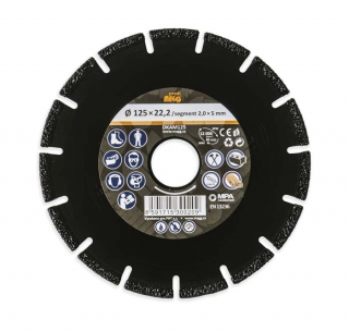 Magg DKAM125 Speciální diamantový řezný kotouč 125x22,2mm