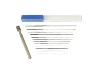 JMP 614.03.45 Jehly čisticí na trysky karburátorů, 0.6 - 1.9 mm, sada 12 dílů