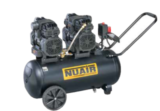 Nuair SILTEK TB 50 D tichý bezolejový kompresor 2,2kW