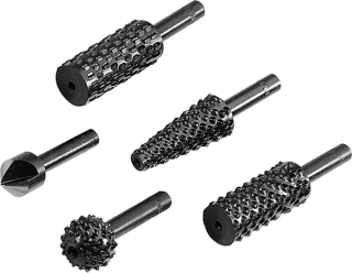 WOLFCRAFT 2540000 rašple + záhlubník dřevo/kov - sada 4 ks