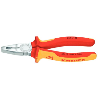 KNIPEX 0306160 kleště kombinované 160 mm, potah PVC do 1000V pochromované