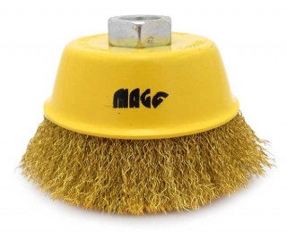 Magg 040006 Kartáč hrnkový 100, vlnitý drát B 0,30, závit M14x2