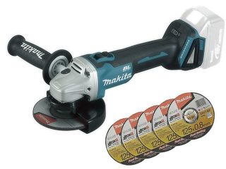 MAKITA DGA504ZX1 Aku úhlová bruska 18V (bez aku) + příslušenství