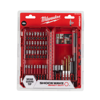 MILWAUKEE sada bitů SHOCKWAVE 40-dílná, Bity, hlavice a vrtáky 1/4" IMPACT DUTY - 4932492004