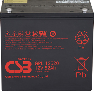 CSB GPL12520 (12V/52Ah) záložní akumulátor