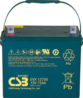 CSB EVX12750 (12V/75Ah) záložní akumulátor
