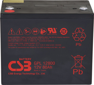 CSB GPL12800 (12V/80Ah) záložní akumulátor