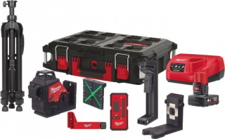 MILWAUKEE M12 3PLKIT-401P Aku Křížový liniový laser včetně příslušenství 12V / 4,0Ah - 4933478960