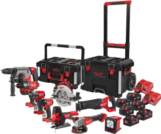 MILWAUKEE M18 FPP9A-555T FUEL™ Sada aku 9ks nářadí + 2x 5,5Ah + 4x 5,0Ah + 2x PACKOUT - 4933492524