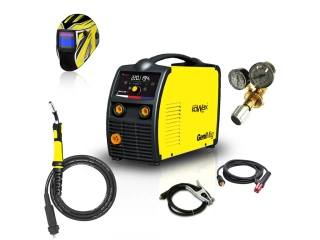 KOWAX GeniMig 220LCD SET 1, Svářecí invertor MIG/MAG/MMA, hořák 4m 150A, kabely 3m, kukla