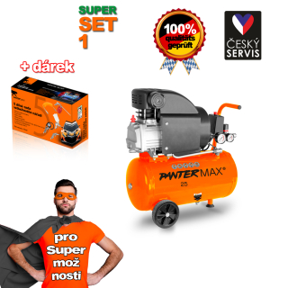 PANTERMAX®AirFlow® 25 SET1 olejový kompresor + sada příslušenství 5-ti dílná