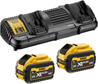 DEWALT Set 2x akumulátor DCB132X2 FLEXVOLT 9,0 Ah, 18 / 54 V + duál nabíječka