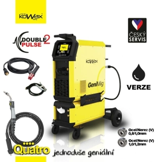 KOWAX GeniMig 355DP LCD5 svařovací zdroj MIG/MAG, TIG-LIFT, MMA +VODNÍ CHLAZENÍ