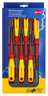 KNIPEX Sada VDE šroubováků 1000V; 2x ploché, 2xPH, 2xPZ - 002012V05