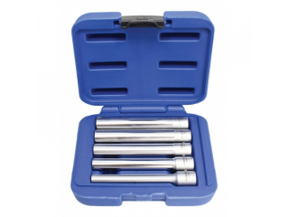 ASTA A-P38S5 Nástrčné hlavice 3/8", šestihran, extra dlouhé, délka 120 mm, 5 ks