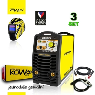 KOWAX GeniArc 160Evo Svářecí invertor MMA/TIG SET 3a svařovací invertor + KABELY + KUKLA + ELEKTRODY