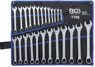 BGS 1196 Očkoploché klíče, velikosti 6-32 mm, sada 25 ks v obalu