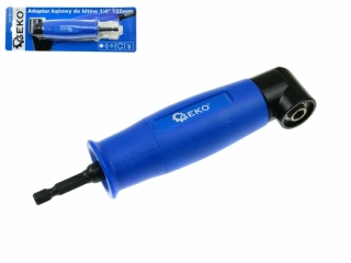 GEKO G15013 Úhlový nástavec pro šroubovák, vrtačku 155mm, 1/4", 90° 