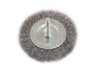 SATRA S-75SB6 Kartáč okružní, vlnitý, ocelový 75x6 mm, stopka