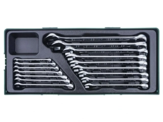 JONNESWAY W26116SP Sada očkoplochých klíčů, 16 kusů, 6-24 mm, v kazetě