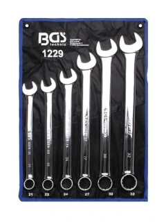 BGS 1229 Očkoploché klíče 21 ÷ 32 mm, extra dlouhé sada 25 dílů v rolovací tašce