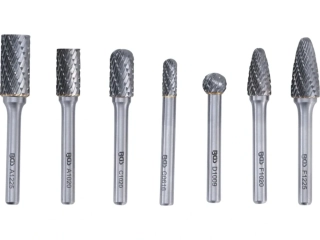 BGS 8626 Stopkové HM frézy, dřík 6 mm (Sada 7 dílů)