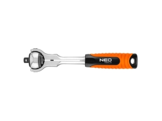 NEO tools 08-543 Ráčna 3/8", otočná, s přepínací páčkou, 200 mm, 72 zubů