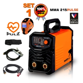 PANTERMAX MMA215pulse invertorová svářečka MMA/TIG SET 1 + samostmívací kukla