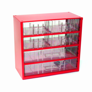 TOKOZ Zásuvkový organizér 06 / 4M, 2L - RAL 3002 - Červená