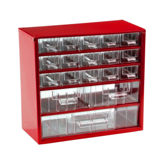 TOKOZ Zásuvkový organizér 06 / 15S, 2M, 1L - RAL 3002 - Červená