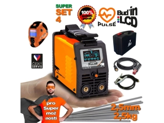 PANTERMAX MMA200pulse SET4 invertorová svářečka MMA/TIG + KUKLA + ELEKTRODY