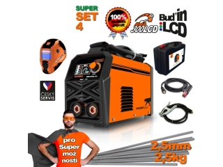 PANTERMAX MMA300LCD SET4 invertorová svářečka MMA/TIG + SAMOSTMÍVACÍ KUKLA + ELEKTRODY