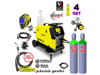 KOWAX GeniMig 270DP SET 4Q Svařovací invertor MIG/MAG/MMA/LiftTIG + KUKLA + VENTIL + 2x LAHEV 20l CO2, AR