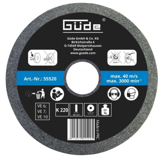 Güde 55520 brusný kotouč jemný K220 pro mokré broušení pro GNS 200/150