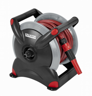 KREATOR KRTGR6720 Zahradní hadice na ručním navijáku 15m