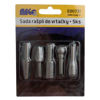 Magg E00731 Sada rašplí do vrtačky 5 dílů