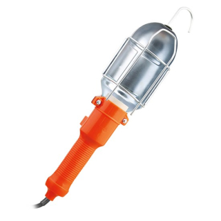 Solight WM18 montážní lampa, E27, AC 230V, 5m, oranžová s kovovou mřížkou