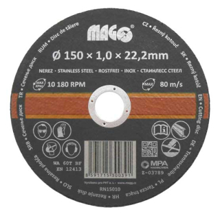 Magg Řezný kotouč na nerez 150x1,0x22,2mm - RN15010