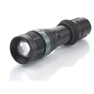 SOLIGHT WL09 kovová svítilna, 3W CREE LED, černá, fokus, 3x AAA
