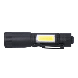 SOLIGHT WL115 LED kovová svítlna 3W + COB, 150 + 60lm, AA, černá