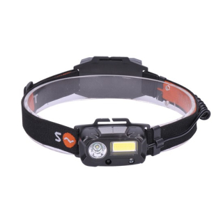 SOLIGHT WN30 LED čelová nabíjecí svítilna, 3W + COB,150 + 60lm, Li-ion