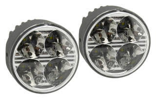 COMPASS 33551 Světla denního svícení 4 HIGH POWER LED 12V/24V (kulatá 70 mm)